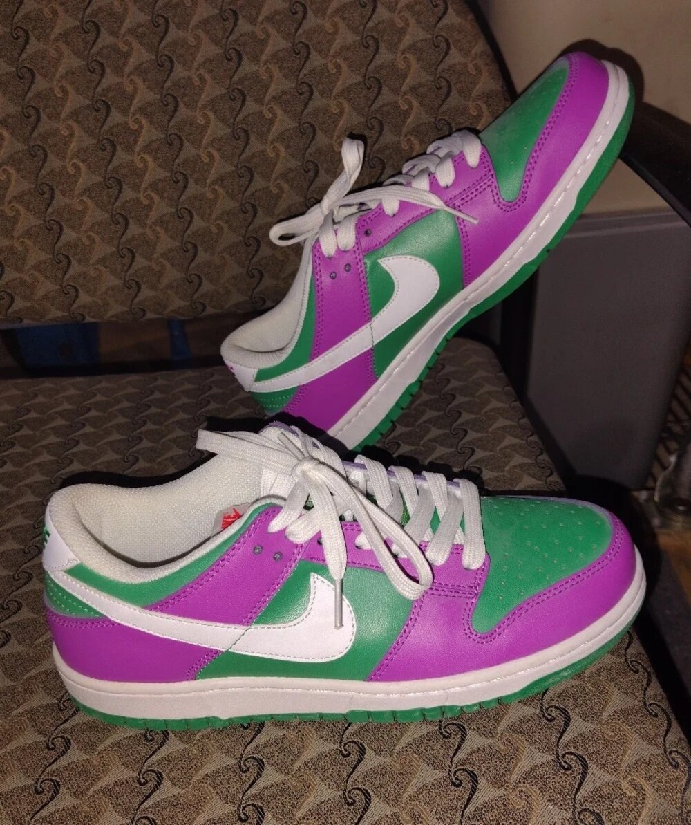Nike Dunk Lows "Green Fuschia"